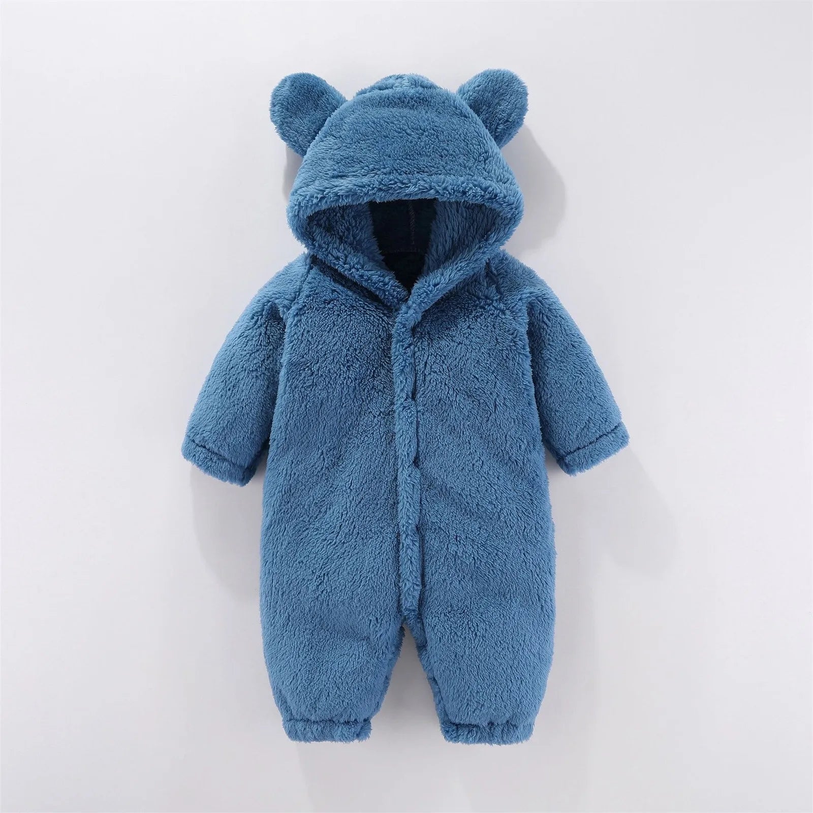 0-12M Newborn Baby Rompers Autumn Winter Warm Fleece Baby Boys Girl Costume Baby Girls Clothing Animal Overall Baby Jumpsuits