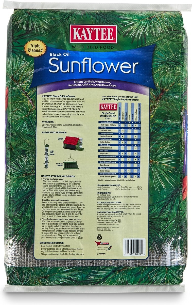 Kaytee Black Oil Sunflower Bird Food