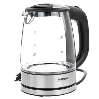 Better Chef 1.7 Liter 360 Degree Clear Glass Cordless Electric Kettle 985117975M