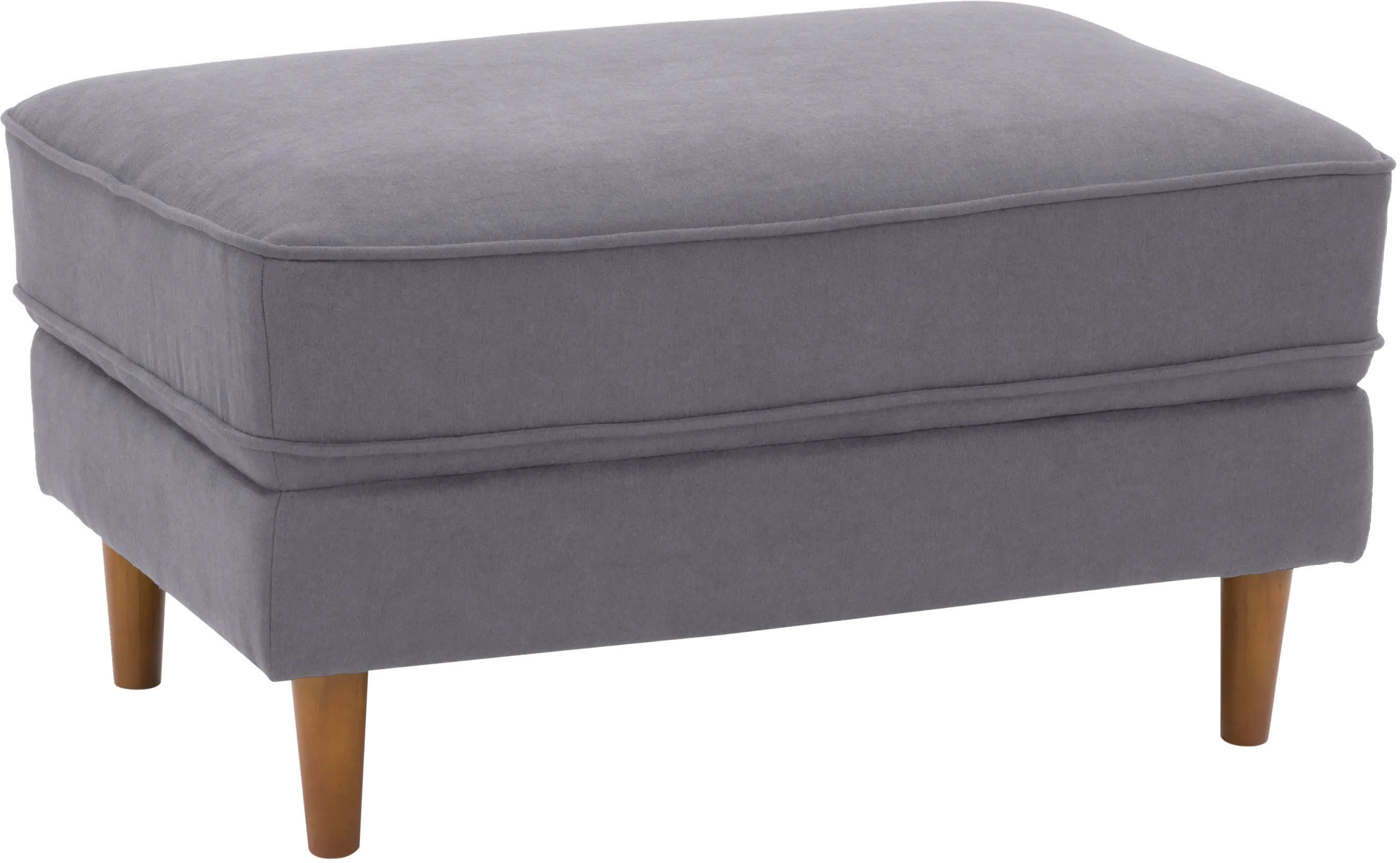 Mulberry Gray Upholstered Ottoman