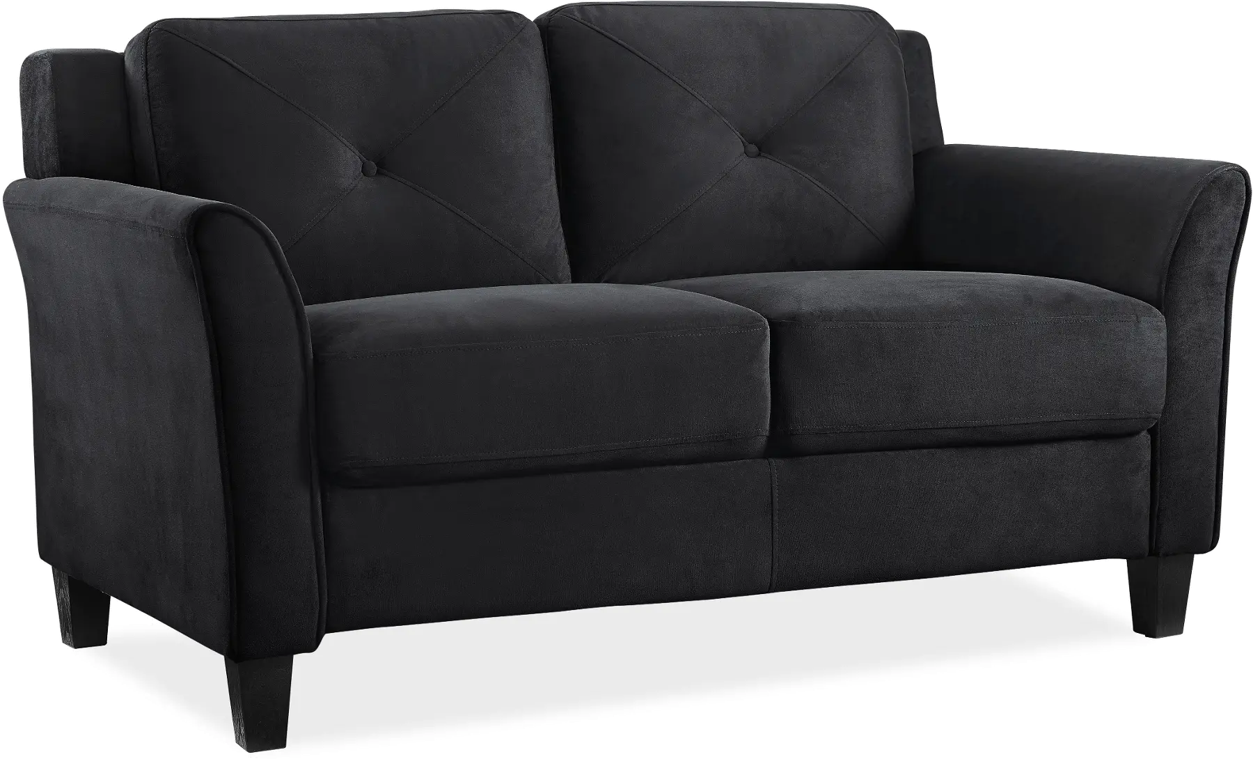 Harvard Black Loveseat