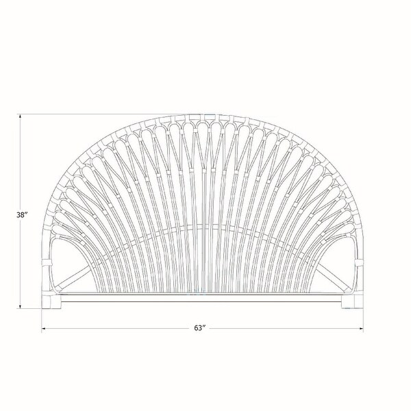 South Shore Balka Rattan Queen Size Wall-Mounted Headboard - - 35453553