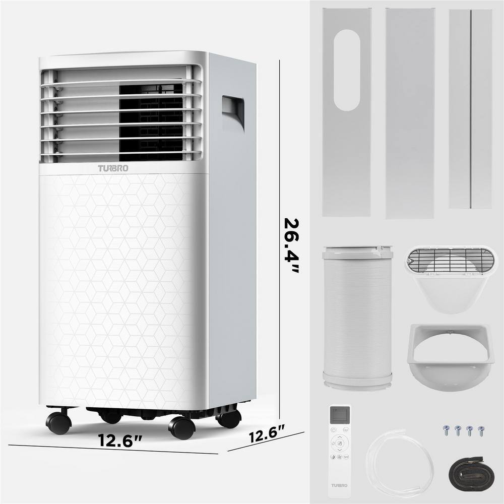 TURBRO Greenland 10000 BTU Portable Air Conditioner Dehumidifier and Fan 3-in-1 Portable AC Unit for Rooms up to 400 sq. ft. GLP06AC