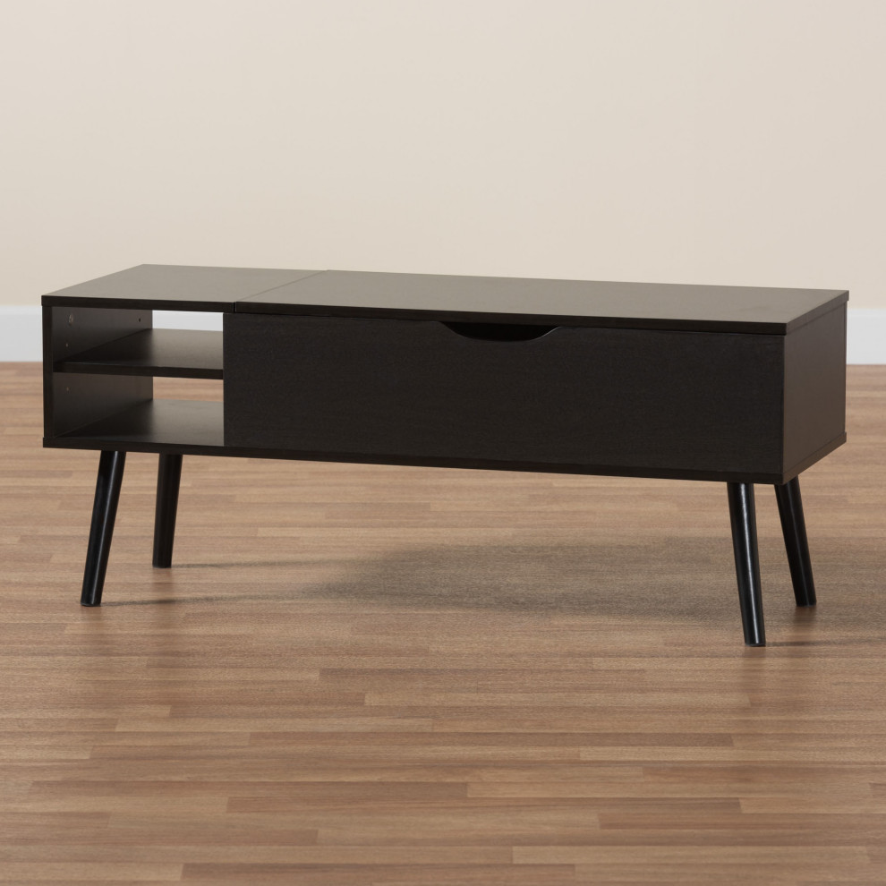 Rita Two Tone Coffee Table With Lift Top Storage   Midcentury   Coffee Tables   by Baxton Studio  Houzz