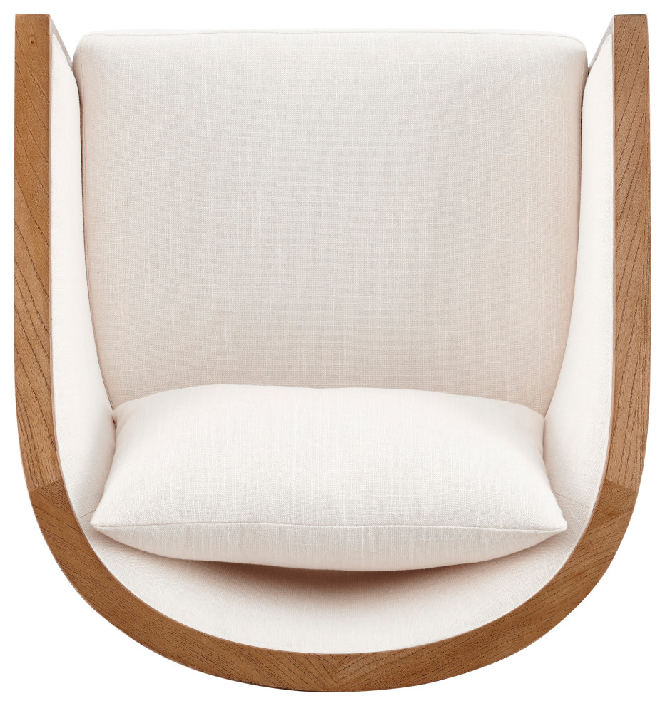 Tillman Accent Arm Chair w/ Rattan   Midcentury   Armchairs And Accent Chairs   by New Pacific Direct Inc.  Houzz