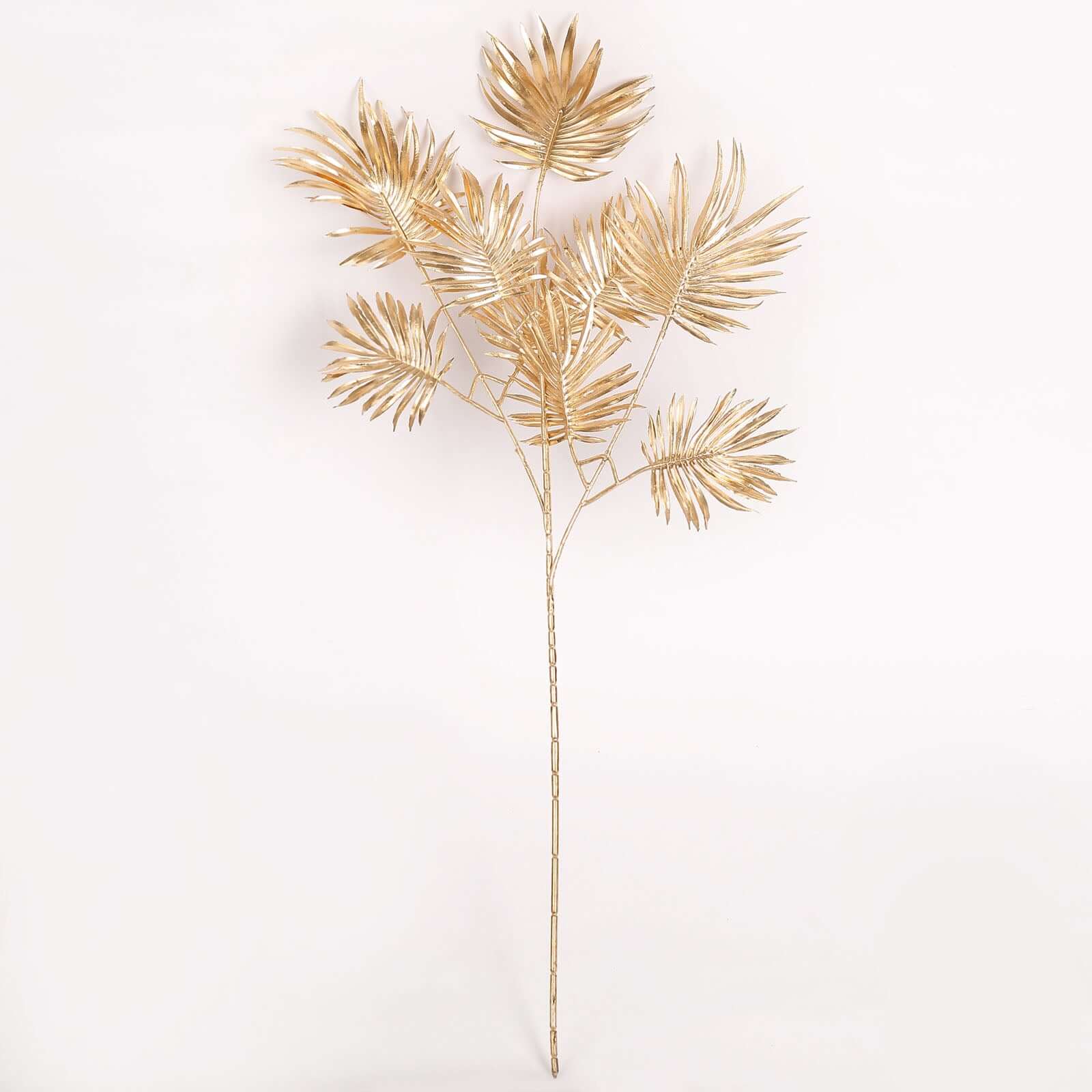 3 Pack Metallic Gold Artificial Palm Leaf Branches, Faux Plant Vase Fillers 24