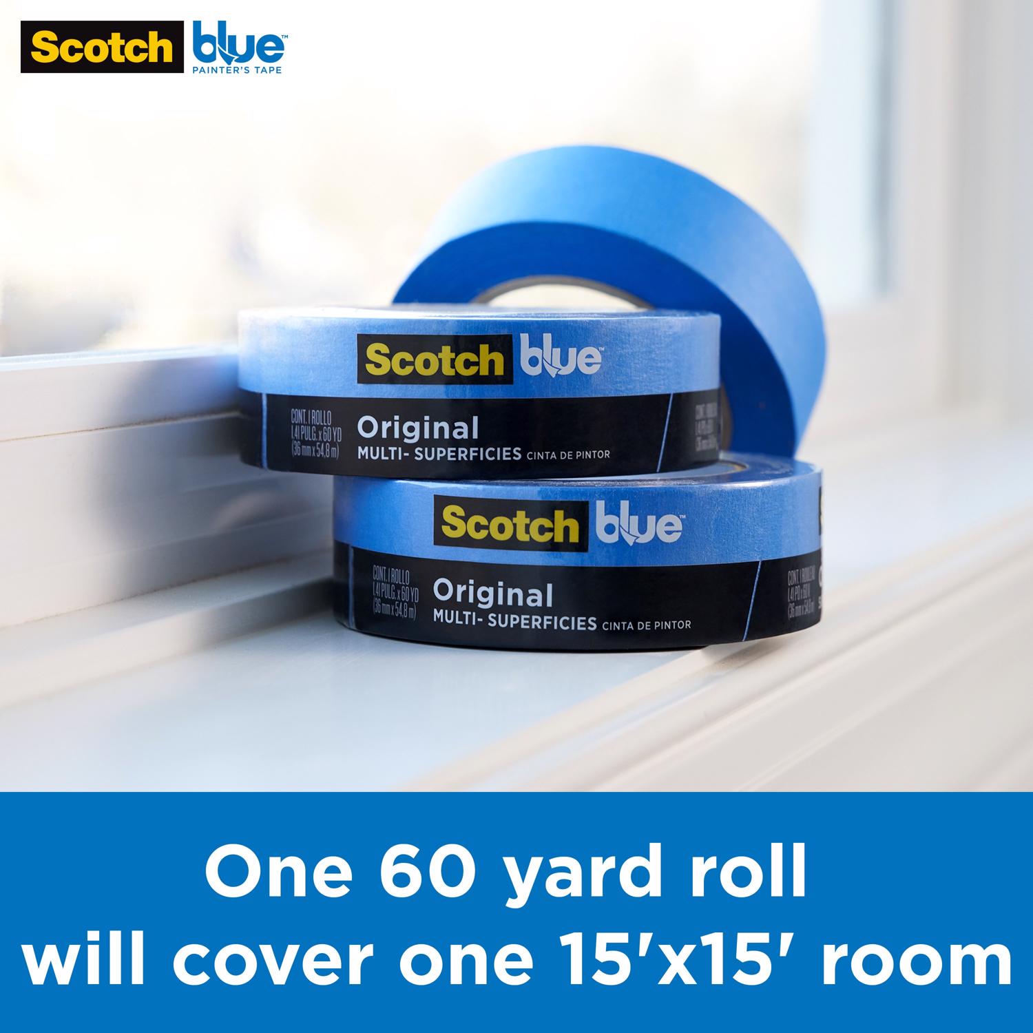 ScotchBlue 1.41 in. W X 60 yd L Blue Medium Strength Original Painter\u0027s Tape 6 pk