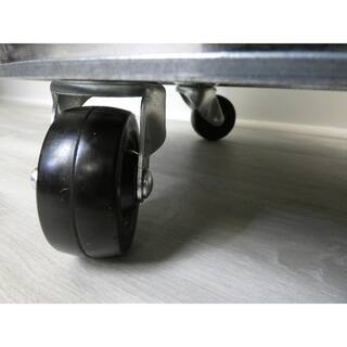 Everbilt 4 in. Black Soft Rubber and Steel Swivel Plate Caster with 225 lbs. Load Rating 49480