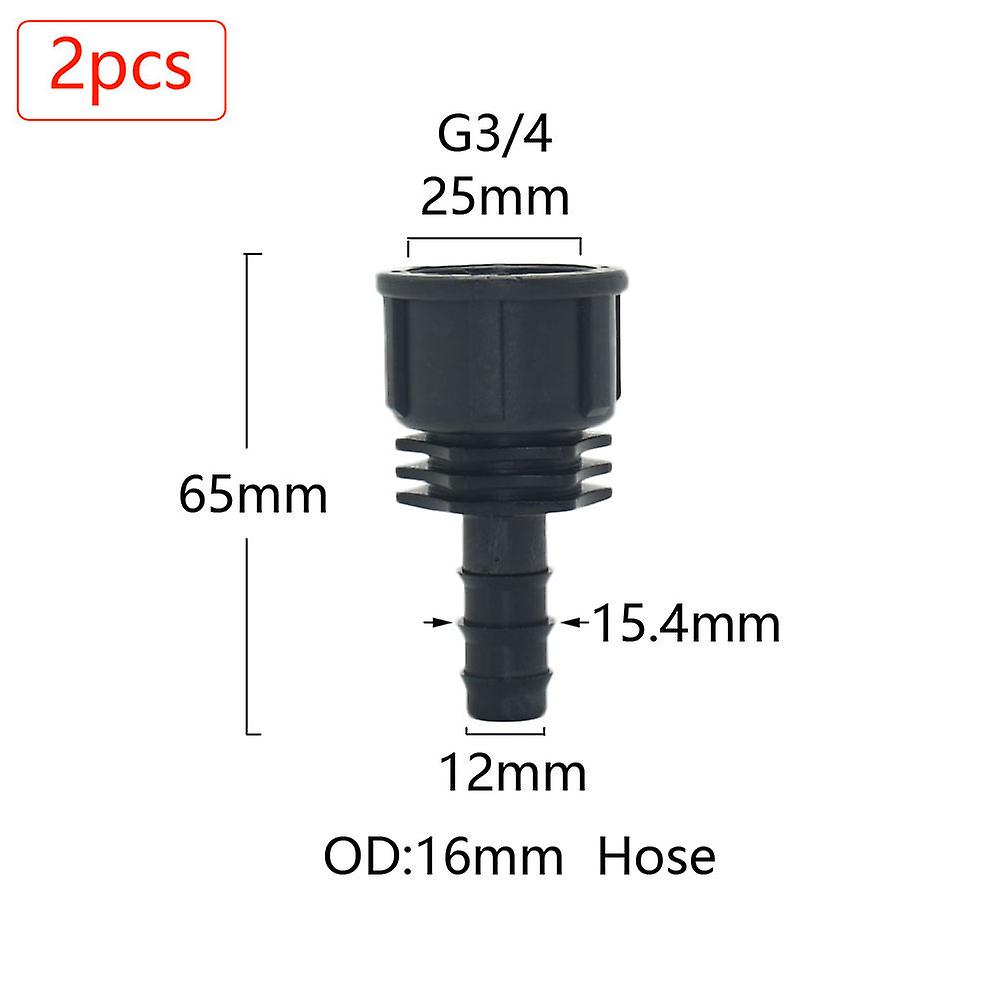 16mm 20mm 25mm 32mm Hose Barb Thread Connector 1/2 3/4 1inch Male Female Thread Pe Tube Fitting Plastic Hose Adapter