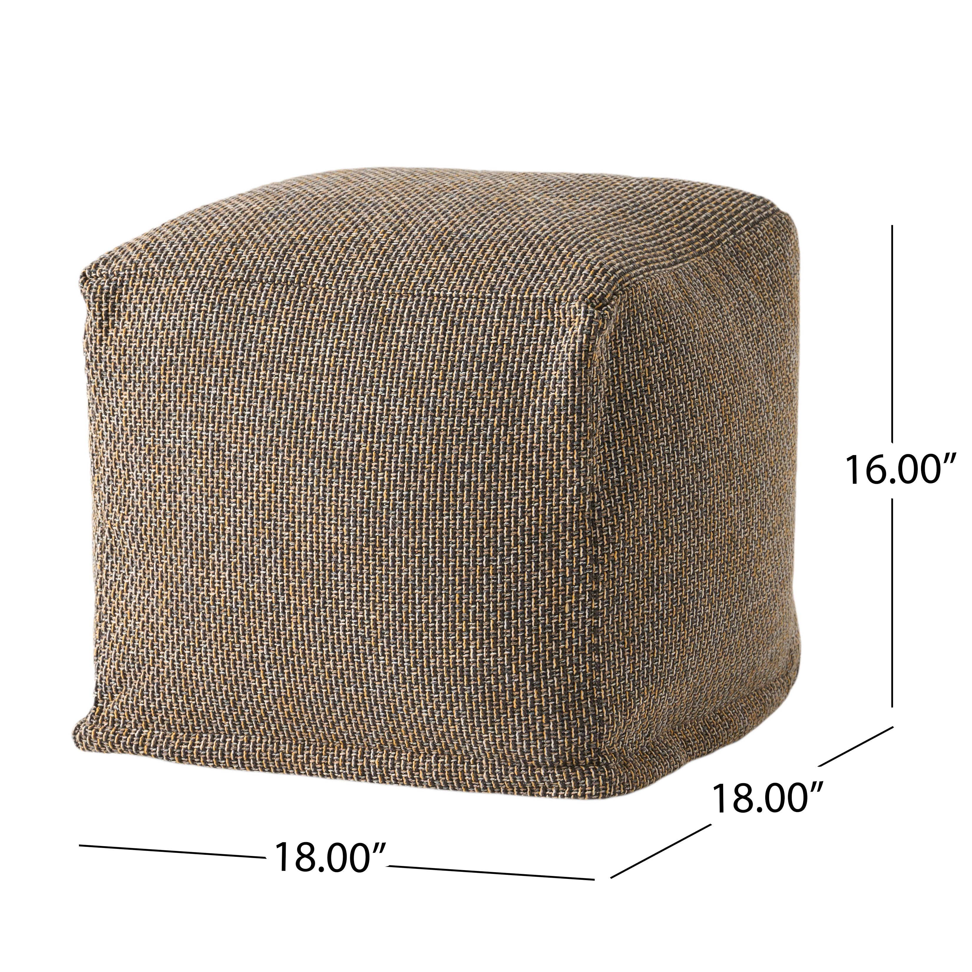 Larrick Contemporary Fabric Pouf