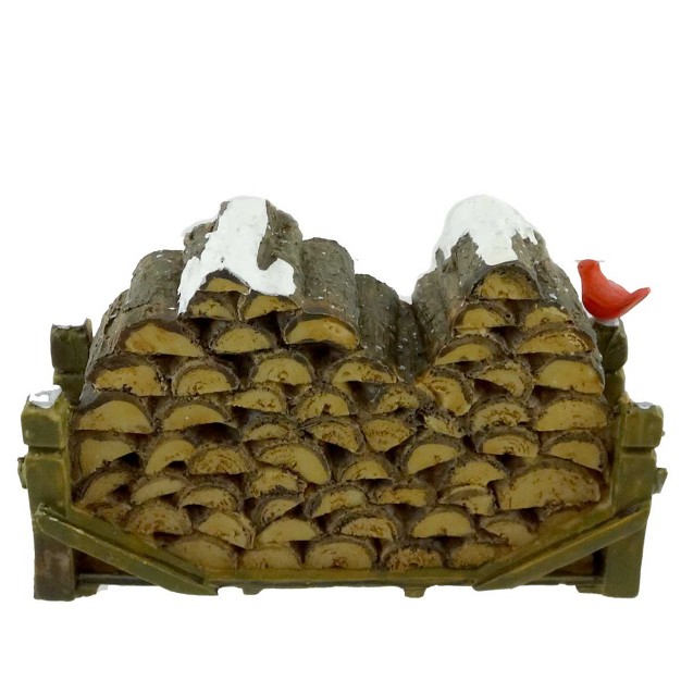 Department 56 Villages Village Wooden Log Pile One Accessory 2 25 Inches Christmas General Village 52665 Polyresin Brown