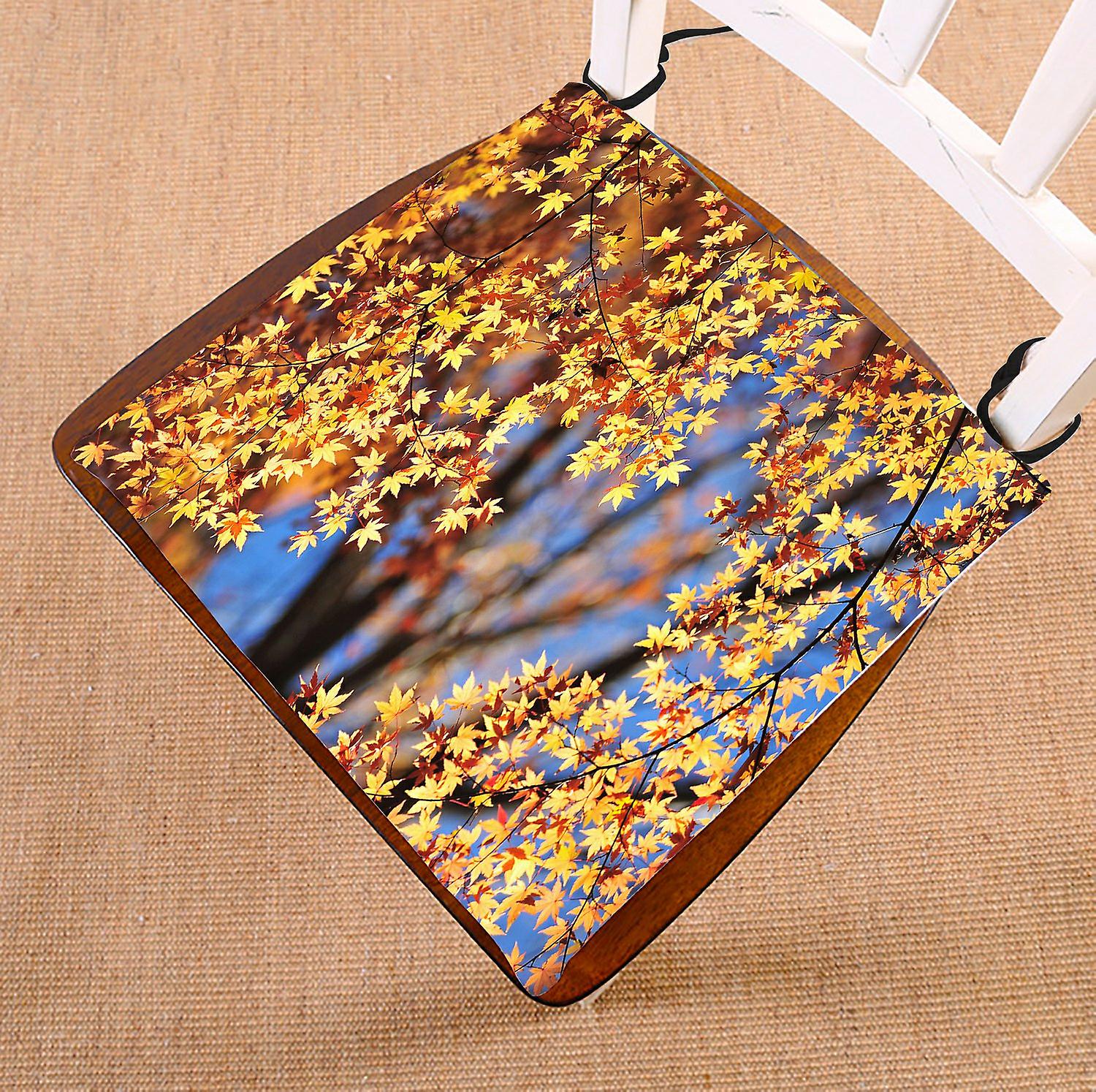 Landscape Chair Pad， Autumn Maple Leaves Seat Cushion Chair Cushion Floor Cushion 45x45 Cm