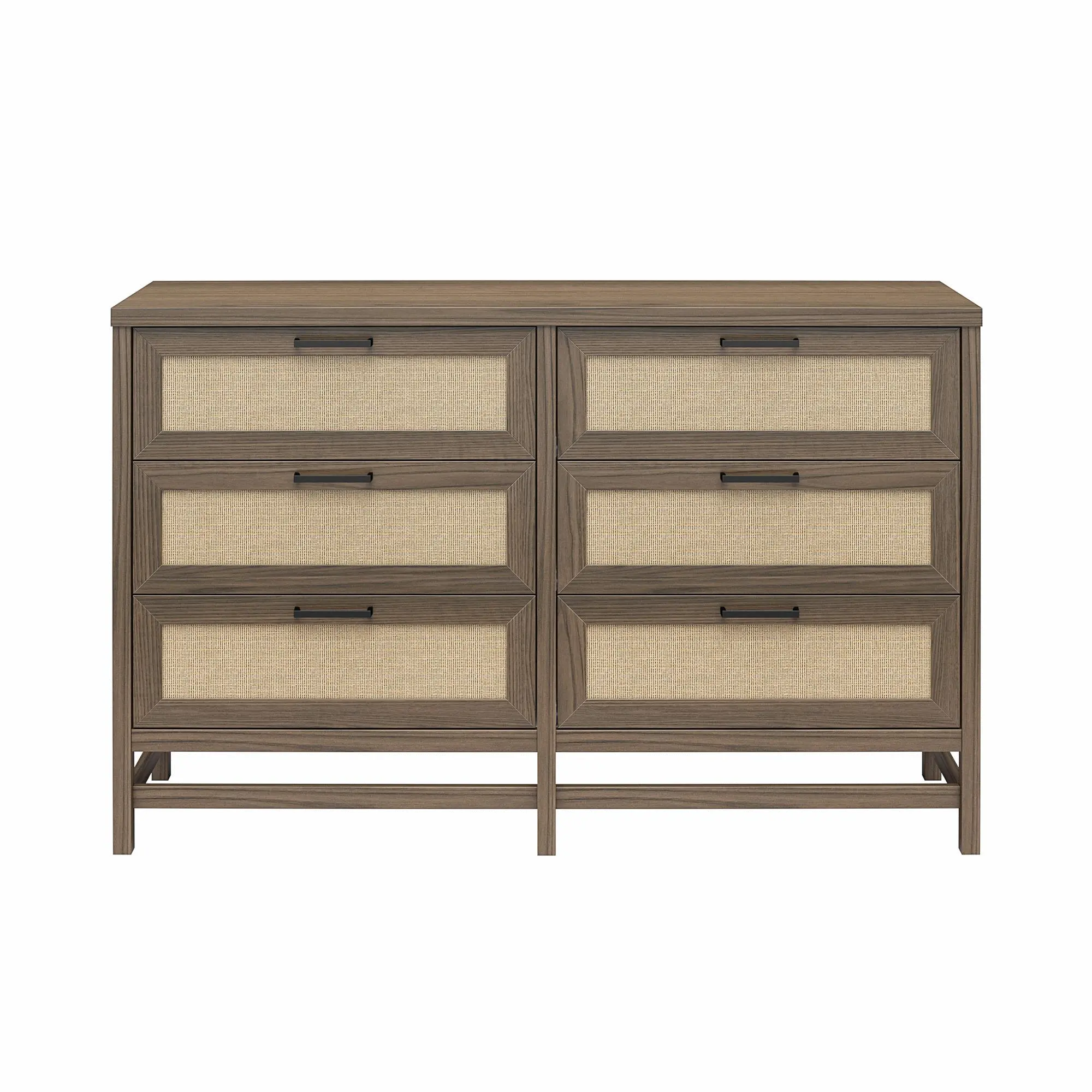 Lennon Brown Six Drawer Dresser