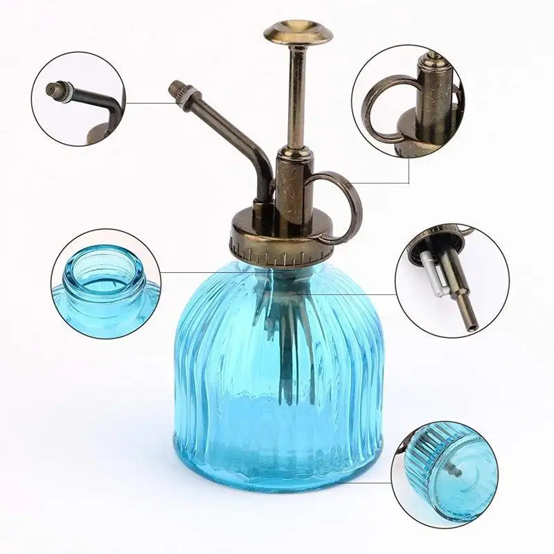 Glass spray can press glass sprinkler garden supplies bedroom succulent water art watering can