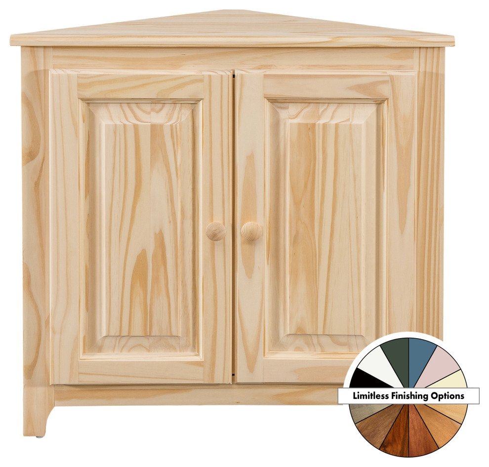 Solid Wood Corner Cabinet   Transitional   Accent Chests And Cabinets   by Arch+Haven  Houzz