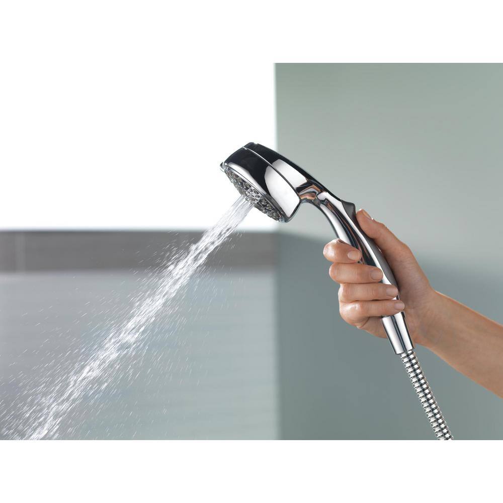 Delta 7-Spray 3.3 in. Single Wall Mount Handheld Rain Shower Head in Chrome 75700