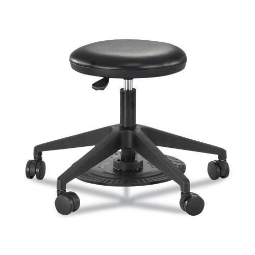 Safco Lab Stool， Backless， Supports Up to 250 lb， 19.25 to 24.25 Seat Height， Black (3437BL)