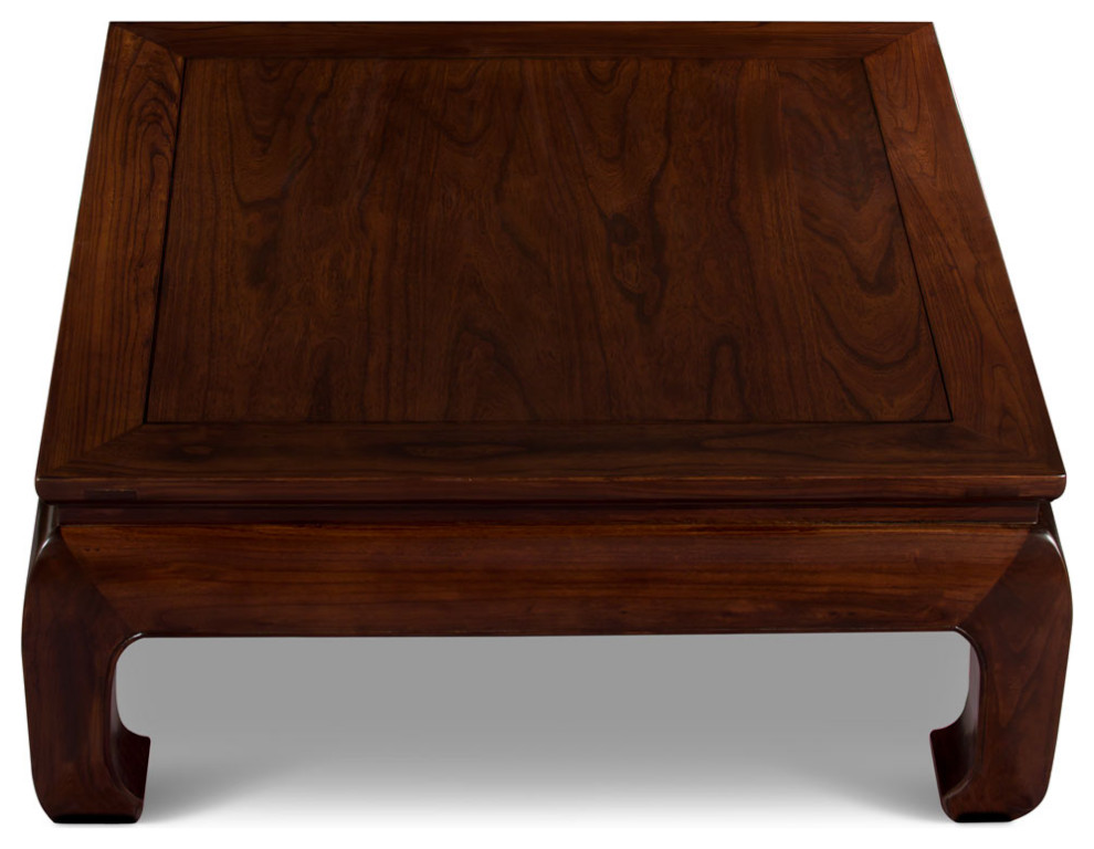 Dark Espresso Elmwood Ming Square Asian Coffee Table   Asian   Coffee Tables   by China Furniture and Arts  Houzz