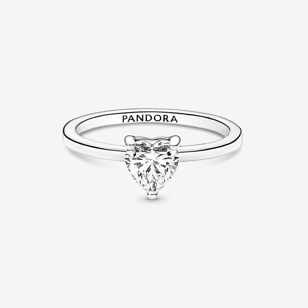 PANDORA  Sparkling Heart Solitaire Ring