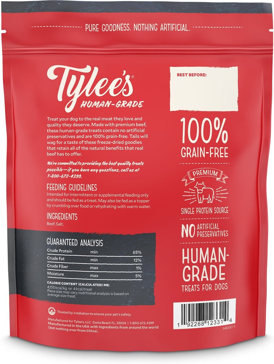 Tylee's Beef Human-Grade Freeze-Dried Dog Treats