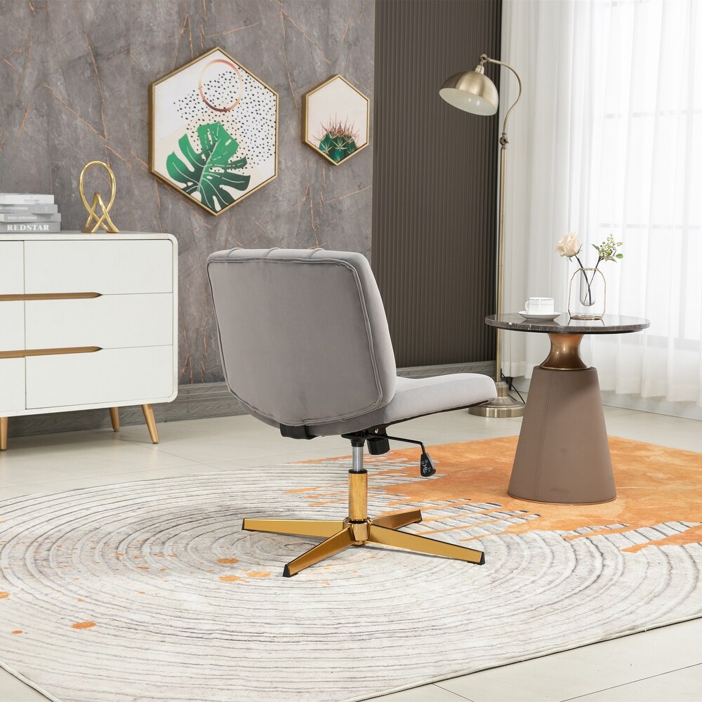 Modern Velvet Adjustable Height Home Office Swivel Desk Chair