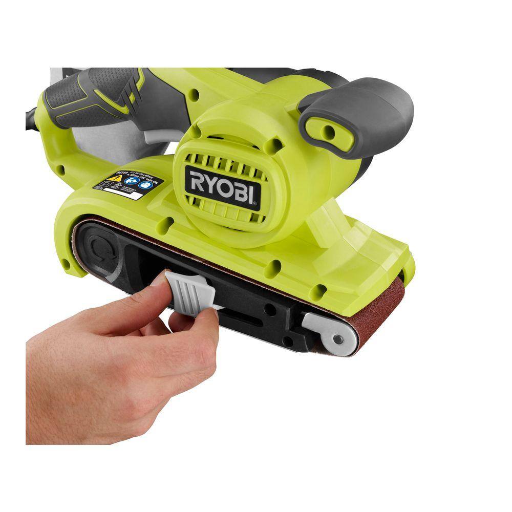 RYOBI 6 Amp Corded 3 in.W x 18 in.L Portable Belt Sander BE319