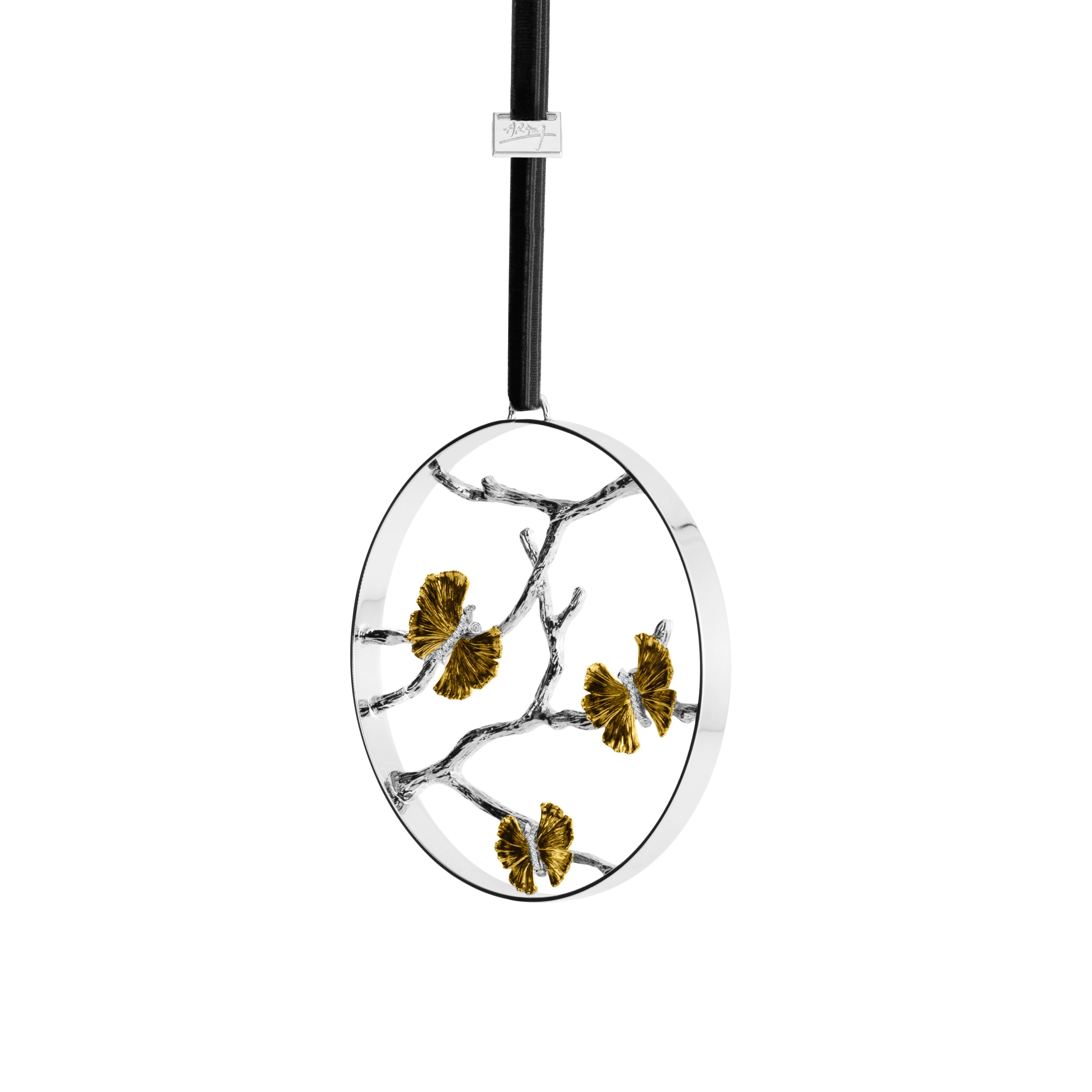 Butterfly Ginkgo Moongate Ornament