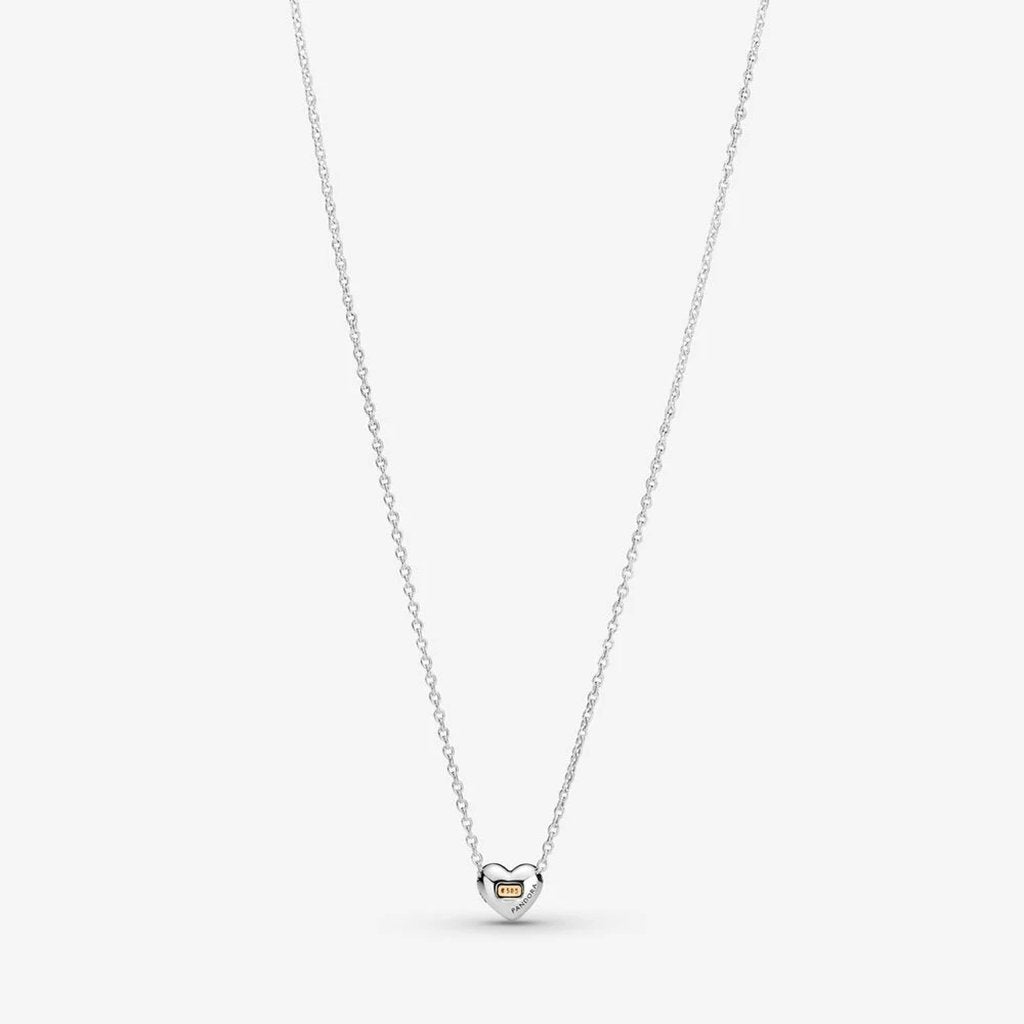 PANDORA  Domed Golden Heart Collier Necklace