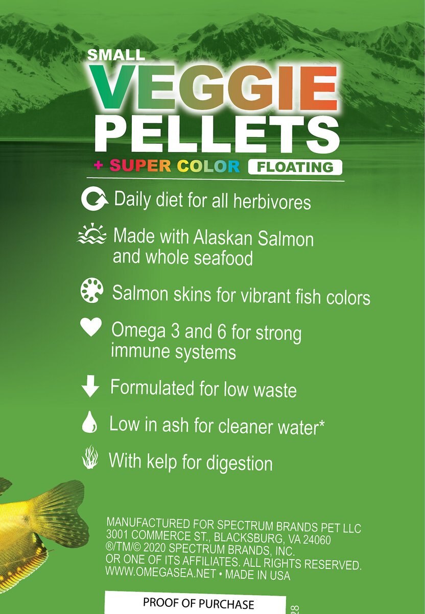 Omega One Super Veggie Kelp Pellets Floating Algae Grazers Fish Food