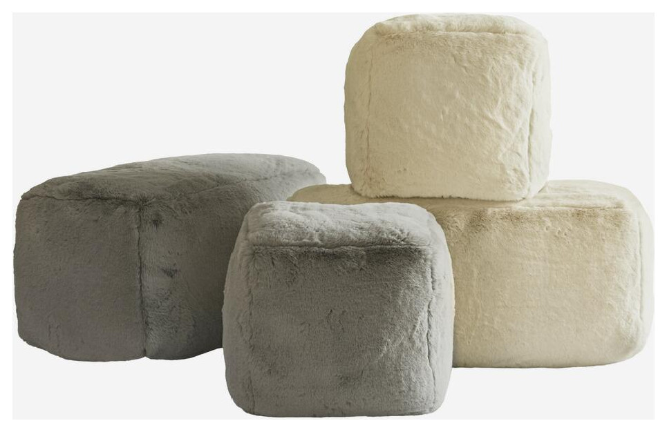 Fur Rectangular Ottoman  Andrew Martin Willis   Contemporary   Footstools And Ottomans   by Oroa   Distinctive Furniture  Houzz