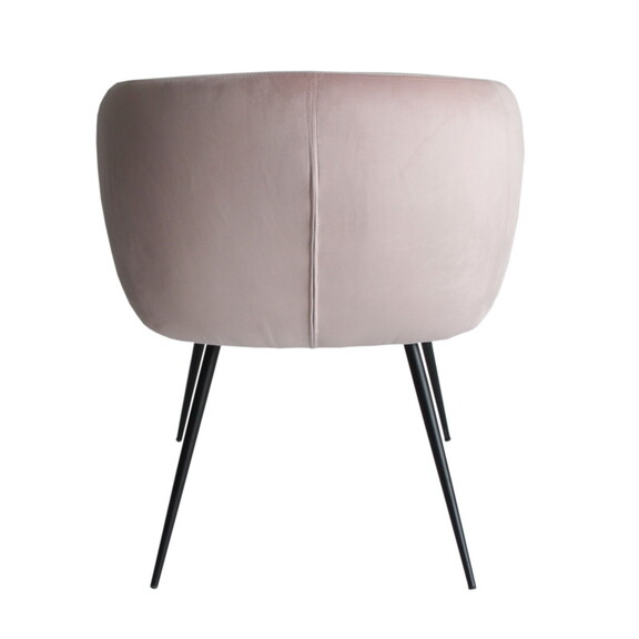 Modrest Luzerne Modern Pink Velvet Dining Chair B0...