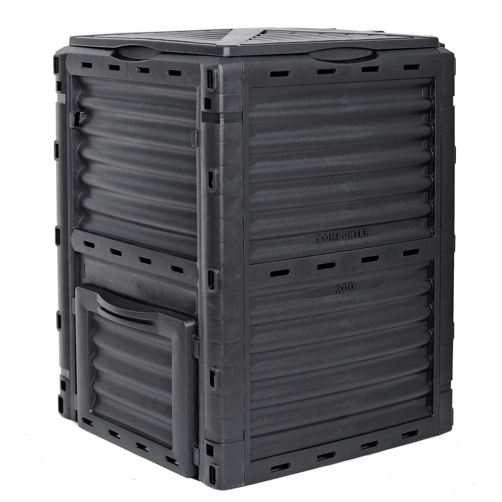 ZENSTYLE Garden Compost Bin 80 Gal Fast Creation of Fertile Soil, Black