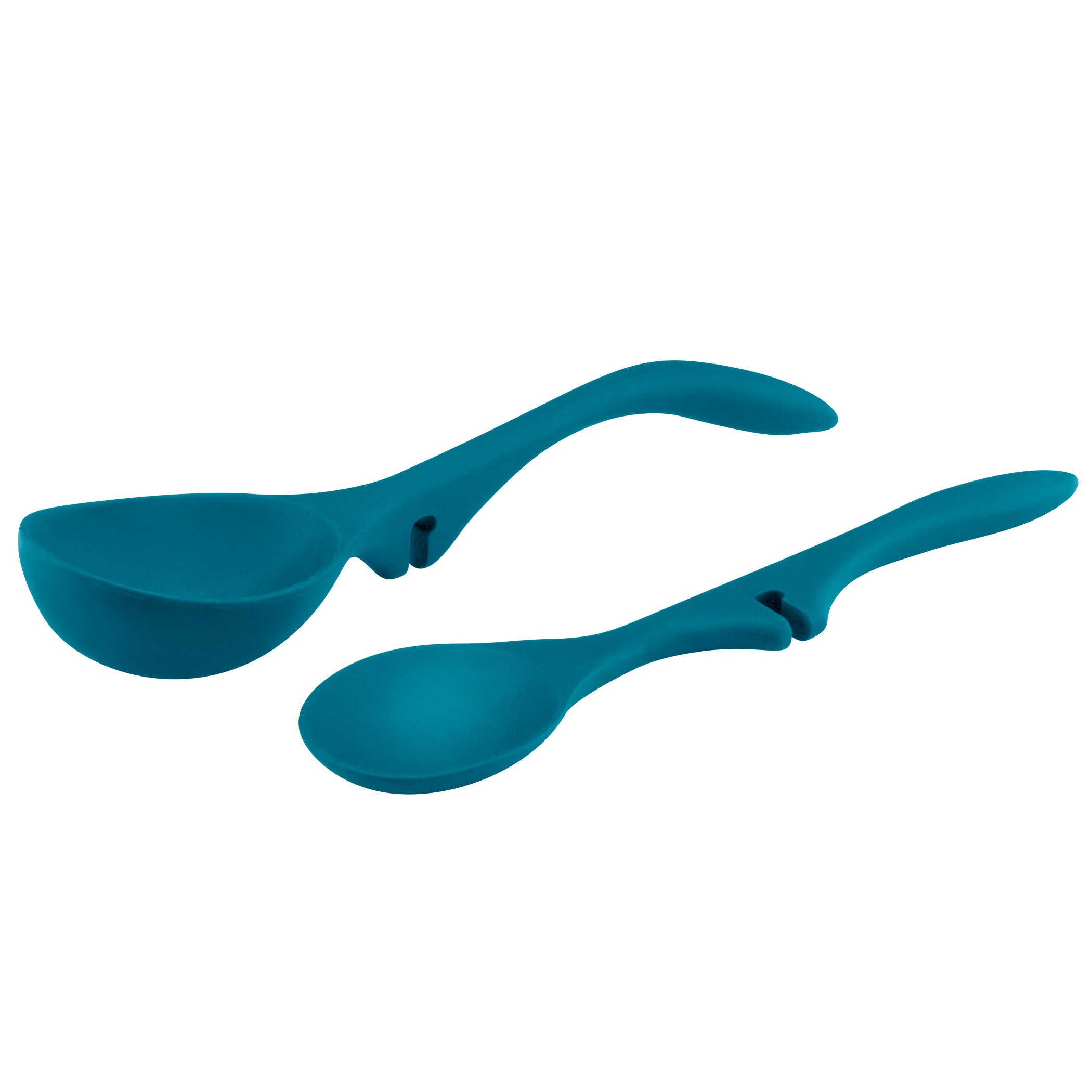 Rachael Ray Lazy Tool Kitchen Utensils Spoon Ladle and Turner Set, 4-Piece, Marine Blue