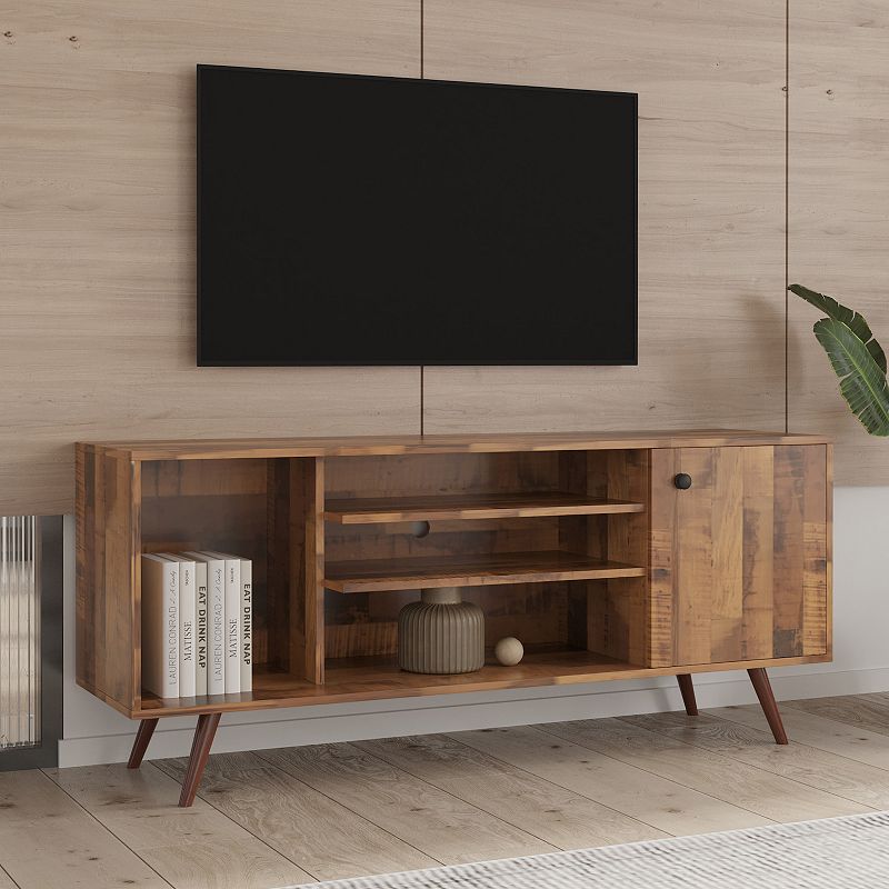 FC Design TV Stand Use in Living Room Furniture with 1 storage and 2 shelves Cabinet， high quality particle board，fir wood