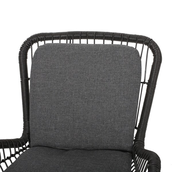 Pabrico Outdoor Wicker Club Chair with Cushions (Set of 2) by Christopher Knight Home