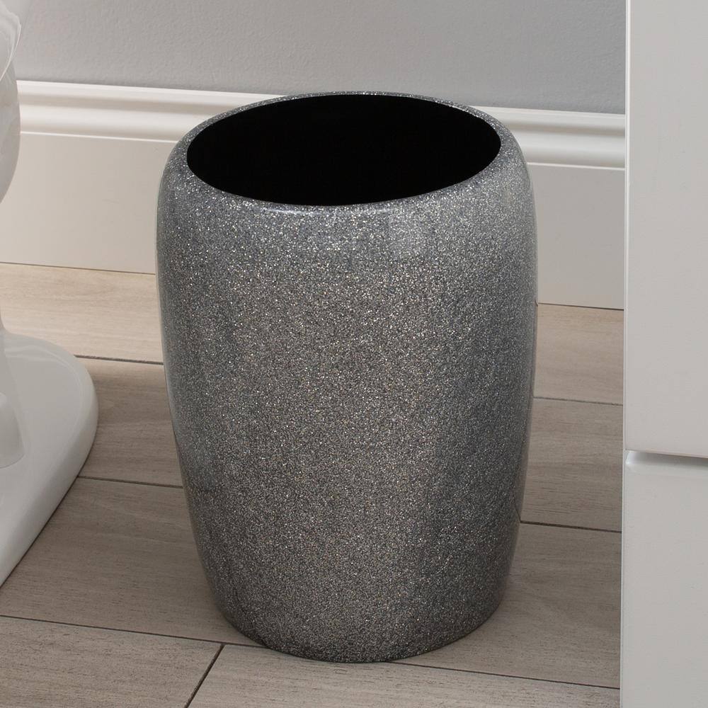 Elle Decor Eclat Glitter Waste Bin in Grey EL-44284-GREY