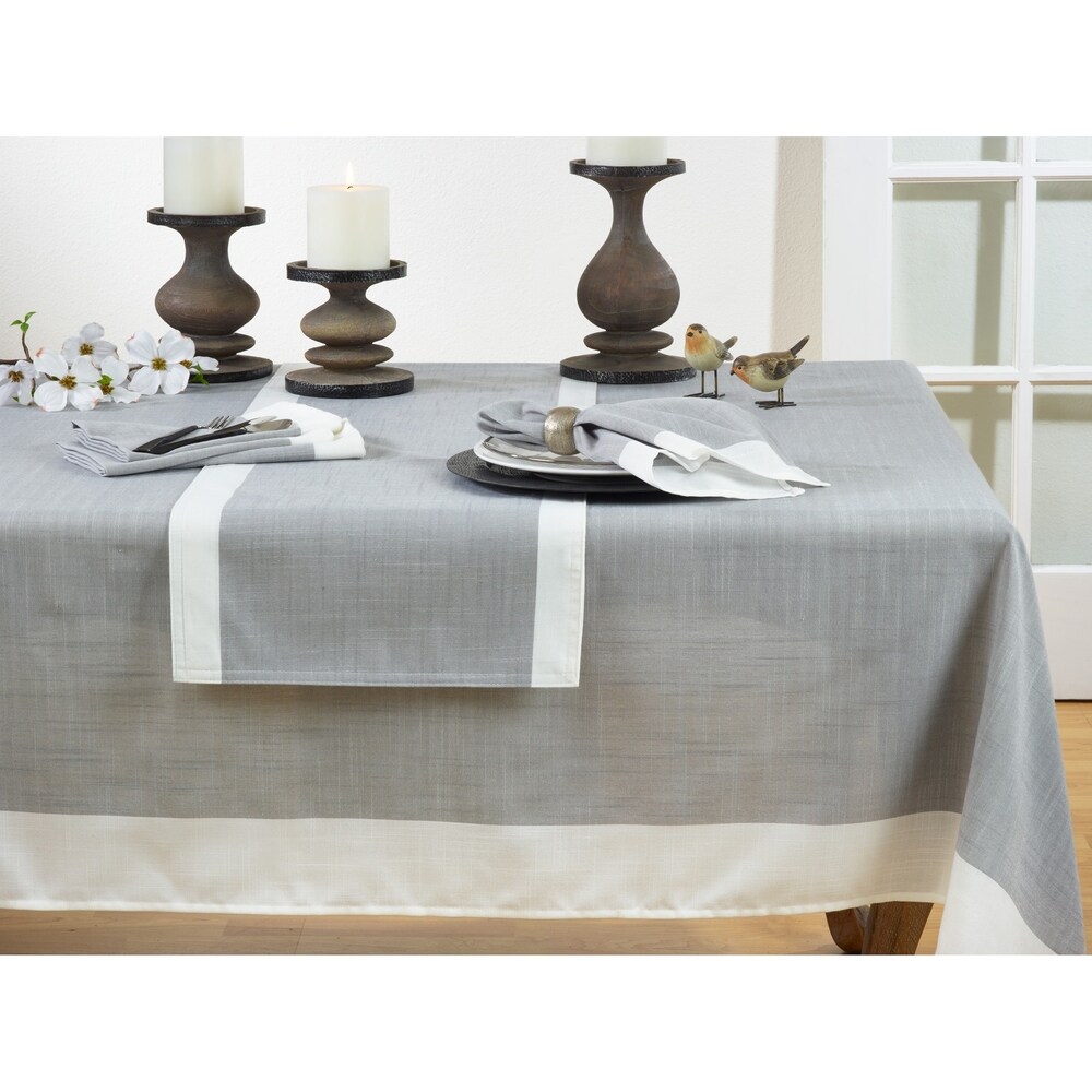 Poly Tablecloth with Banded Border