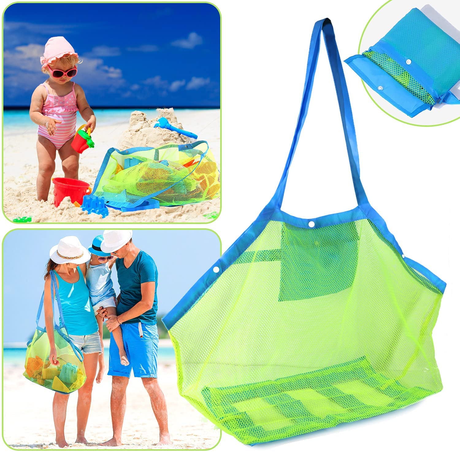 Mesh Beach Bag Extra Large Beach Bags and Totes for Holding Beach Toys Children' Toys Tote