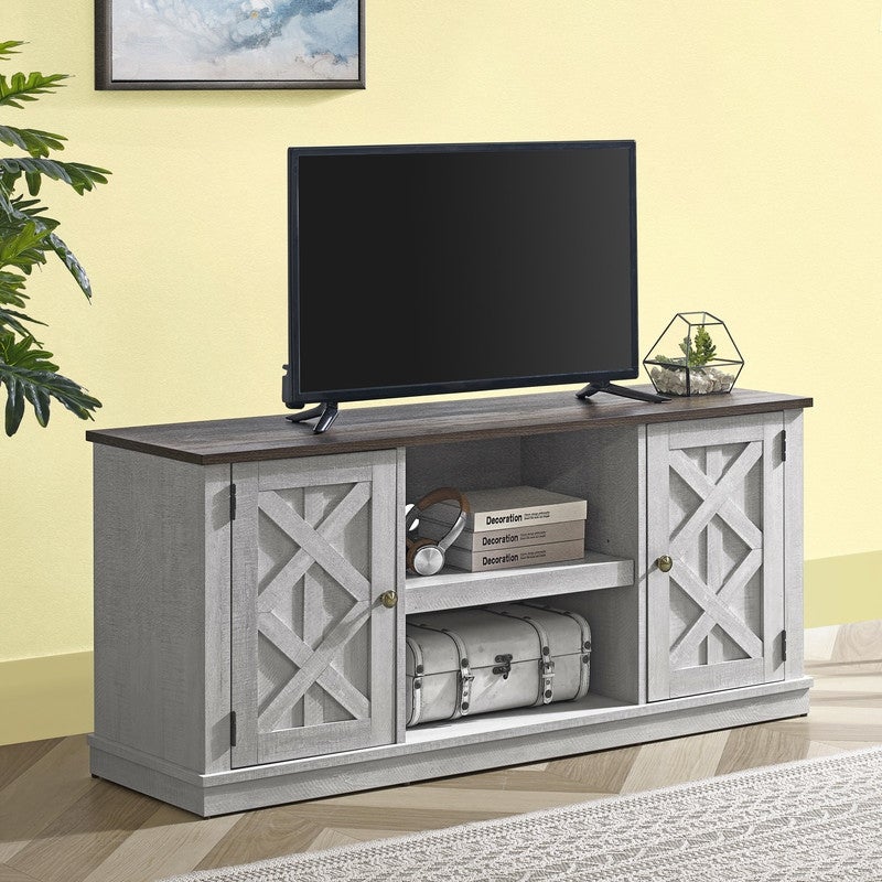 54 in. Raw Wood TV Stand for TVs up to 60 in.