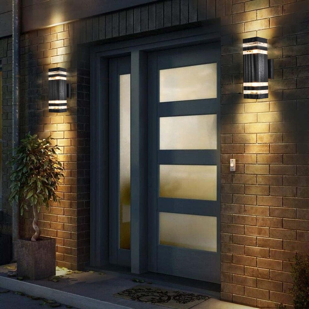 2  Light Modern Matte Black Dimmable 12.2 '' Outdoor Wall Sconce   4.3 In. W X 12.2 In. H