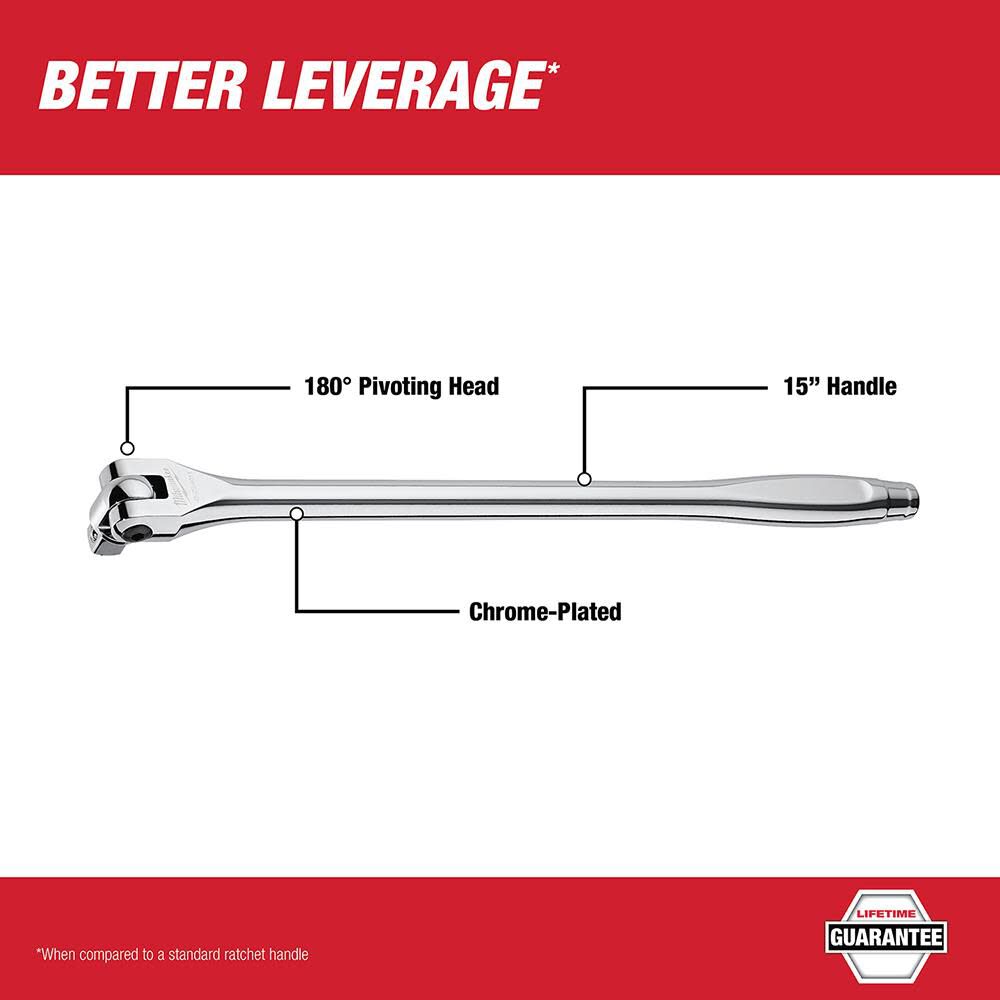 Milwaukee 1/2 in. Drive Breaker Bar (15 in.) 48-22-9011 from Milwaukee