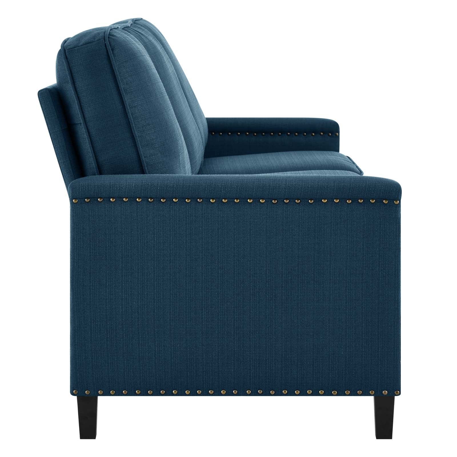 Modway Ashton Upholstered Fabric Sofa, Blue