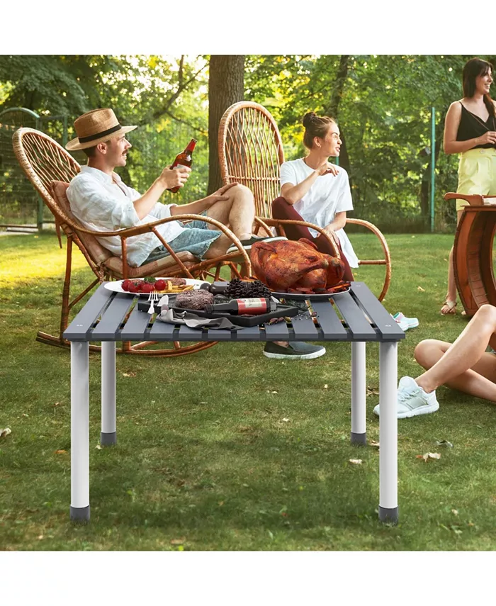 SUGIFT Folding Outdoor Camping Table with Carrying Bag for Picnics and Party