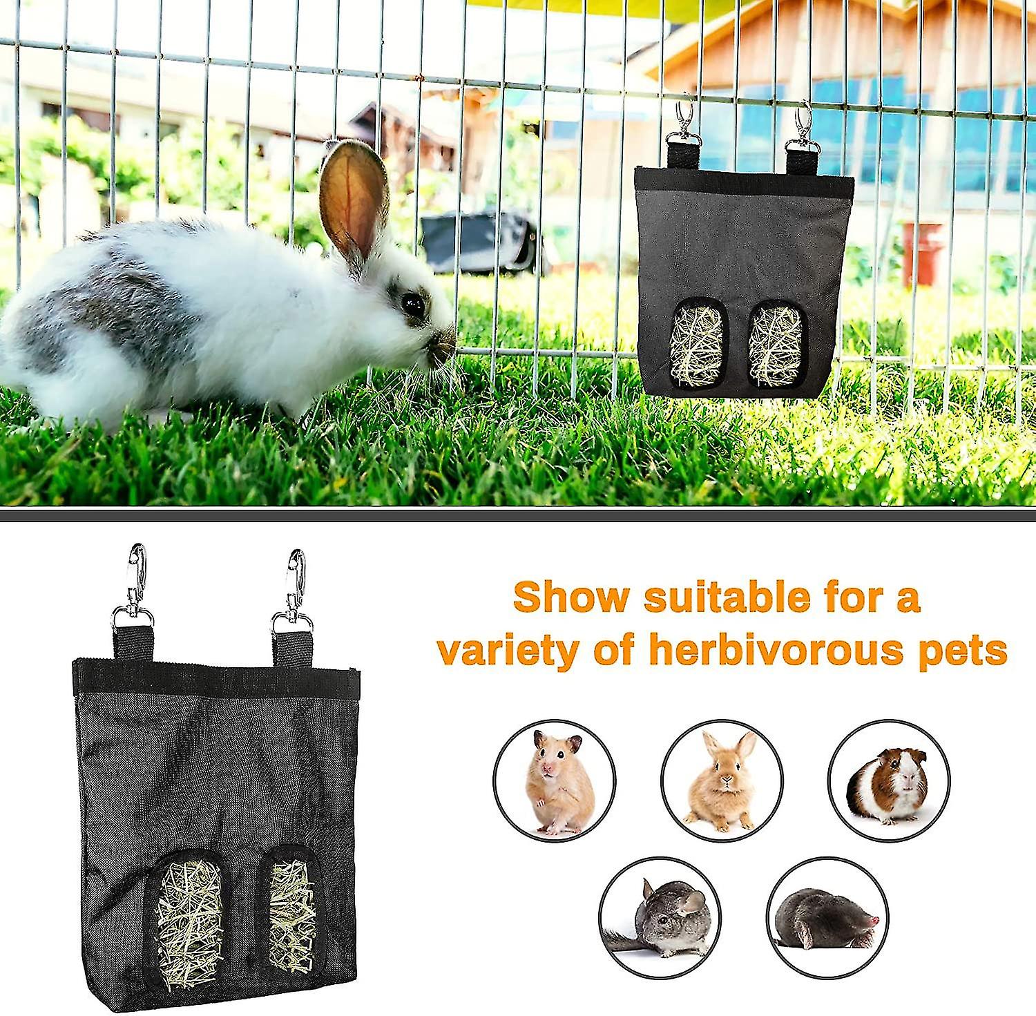 Guinea Pig Hay Bag Rabbit Hay Feeder Hanging Hay Bag Feeding Bag