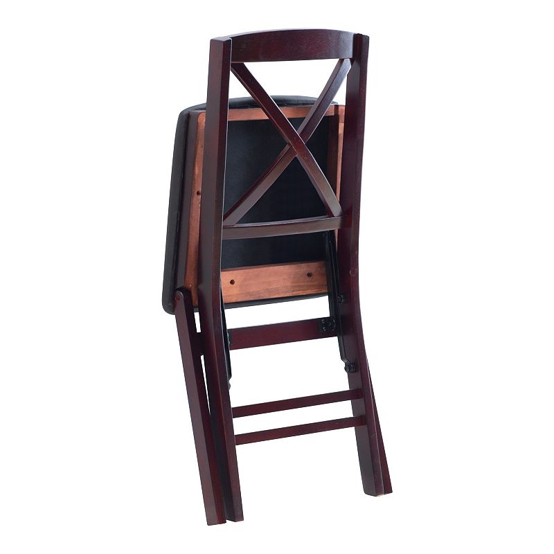 Linon Triena X-Back Folding Chair