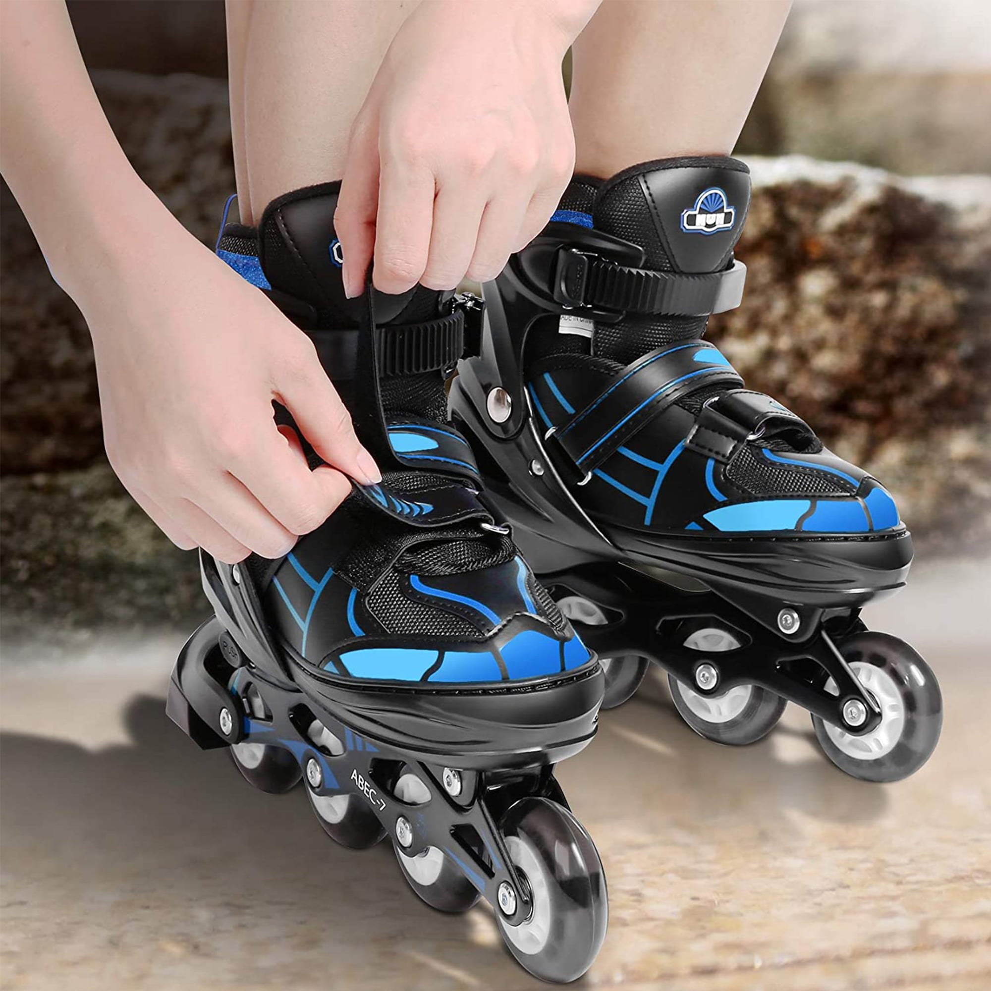 Newest Inline Skates， Adjustable Roller Skates Blade Light Up Flashing Skates Wheels Inline Skates Blades for for Kids，Children，Adults，Teens，Men，Women Beginner