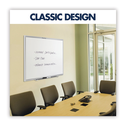 Quartet Classic Series Total Erase Dry Erase Board， 60 x 36， Silver Aluminum Frame (S535)