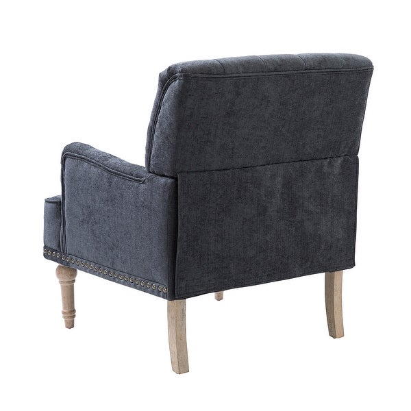 Geltrude Traditional Upholstered Accent Chair with Button Tufted Back Set of 2 by HULALA HOME