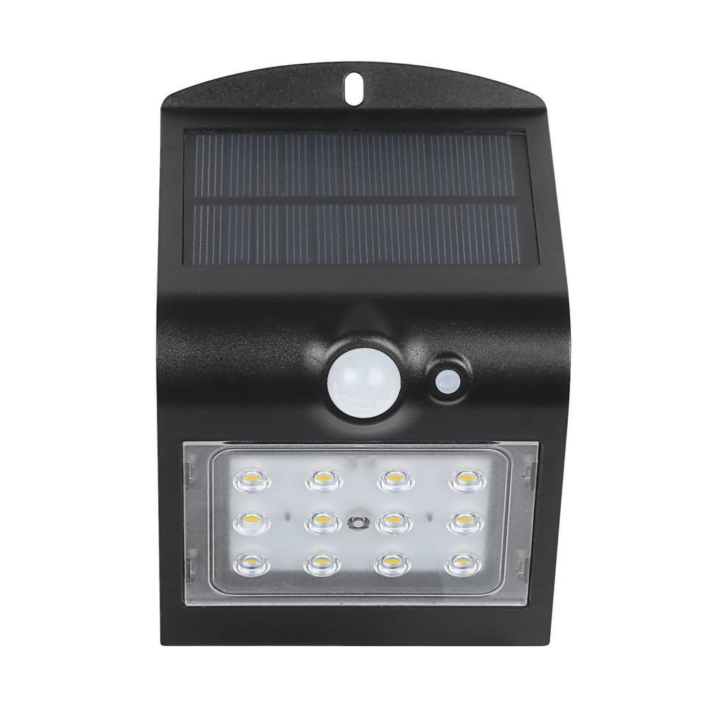 Defiant 120-Degree Solar Motion Activated Outdoor Integrated LED Area Light with Double Lighting (Black) SWL-1.5W Plus