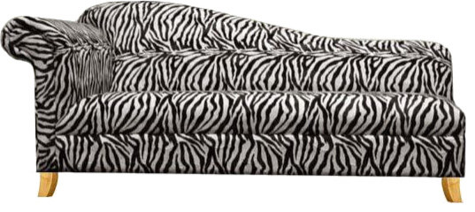 Cleopatra Chaise Lounge Sofa  Zebra Print   Contemporary   Indoor Chaise Lounge Chairs   by Wicked Elements  Houzz